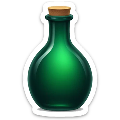 Dark green potion bottle sticker