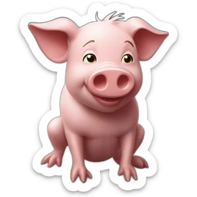 Cochon déguisé en spider man sticker