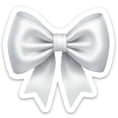 white satin bow sticker
