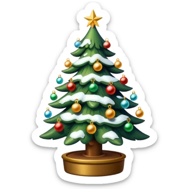 Snowed in christmas tree sticker