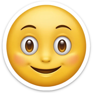 “Create a high-quality, bright yellow emoji with expressive, playful eyes and a big, cheerful smile. It should look cute, funny, and instantly relatable, like the classic 😂 emoji, with smooth shading, a clean design, and a friendly, cartoon style.” sticker