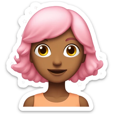 Um coração rosa claro com estrelas  sticker