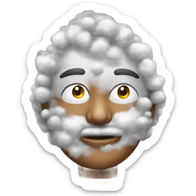 face full of powder sticker