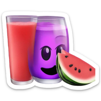 Purple kool aid and watermelon  sticker