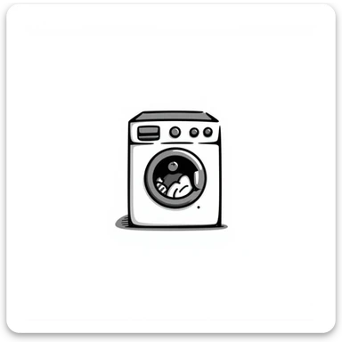 Washing machine sticker