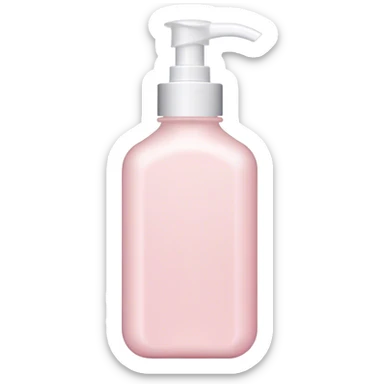 Pale pink lotion bottle sticker