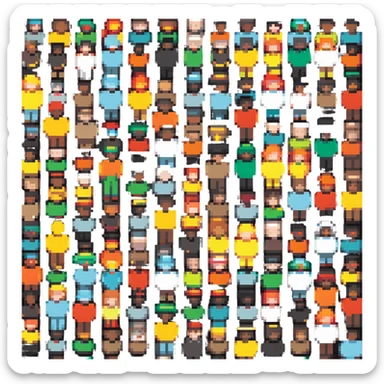 group of diverse people sticker