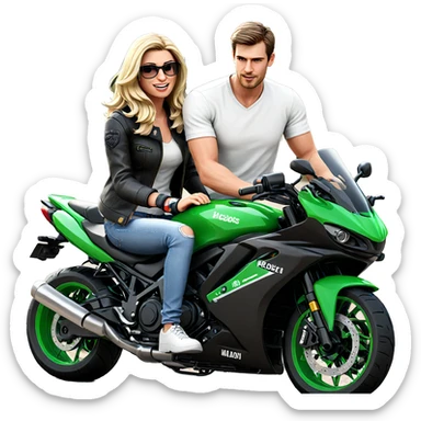 friends on motorcycle adventure sticker