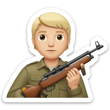Tüfek tutan erkek sarşın sticker