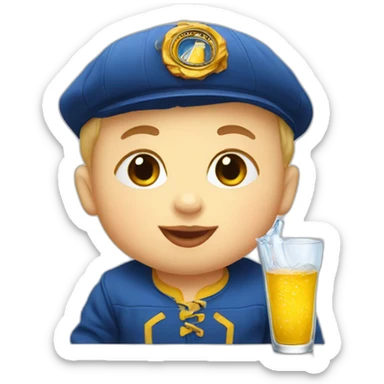 Baby drinks Ricard sticker