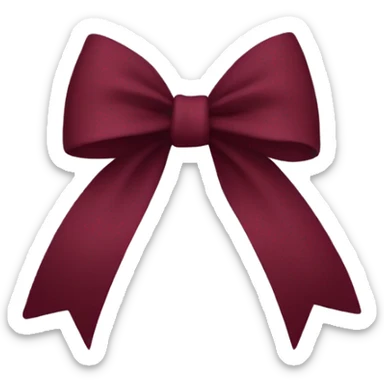 Burgundy bow sticker