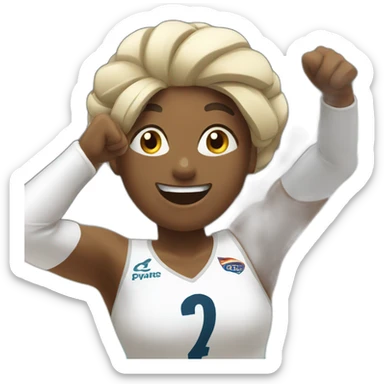 Passionate volleyball player sticker
