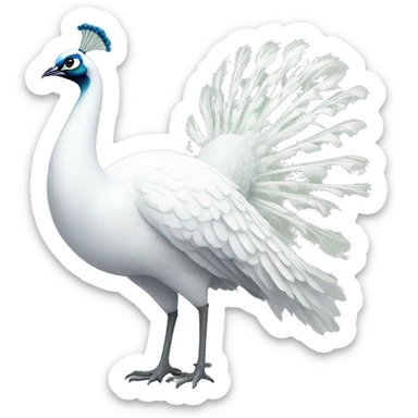 White Peacock sticker