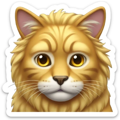 Bulk and gold cat sticker