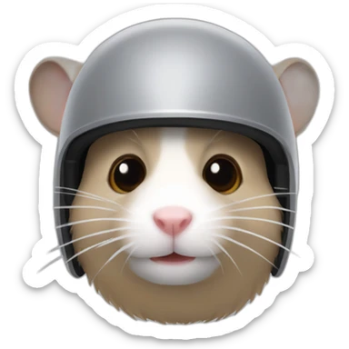 gray-hamster-fullface-helmet sticker