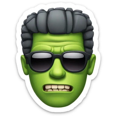 Frankenstein’s monster wearing sunglasses  sticker