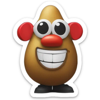 Mr potato head at a rave sticker