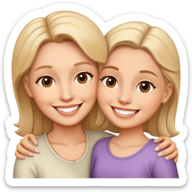Mom and daughter sticker
