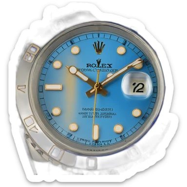 a rolex blue sticker
