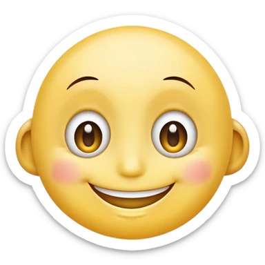 Cute eyes smiley emoji saying hi  sticker