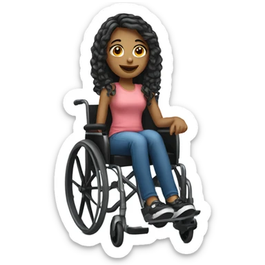Pretty girl in wheelchair sticker