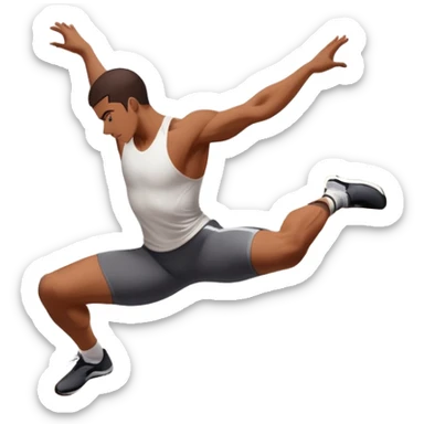 A person leaping between buildings or scaling a wall with agility and precision. The scene captures dynamic motion, showcasing strength, flexibility, and the thrill of urban acrobatics against an urban cityscape backdrop. sticker