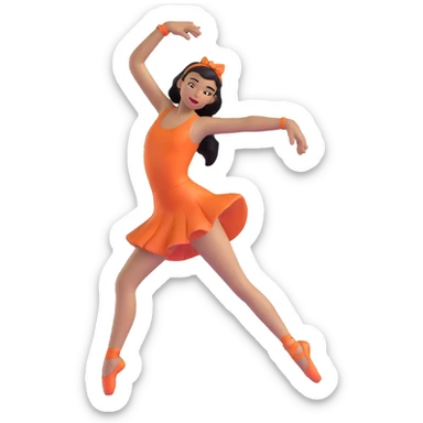 baller dancer doing a stylish dance move, playful and fun sticker