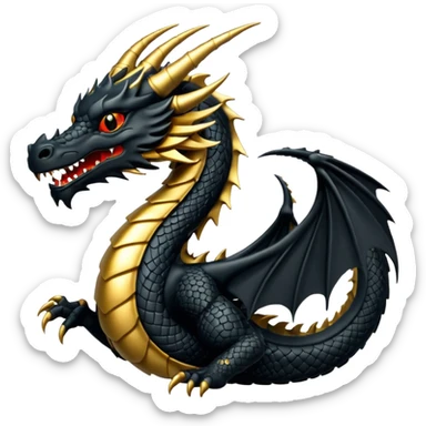 Black dragon symbol  sticker