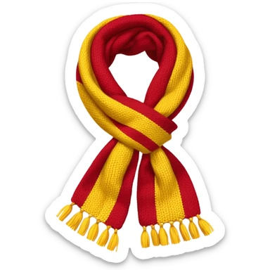 scarf: rojo y amarillo sticker