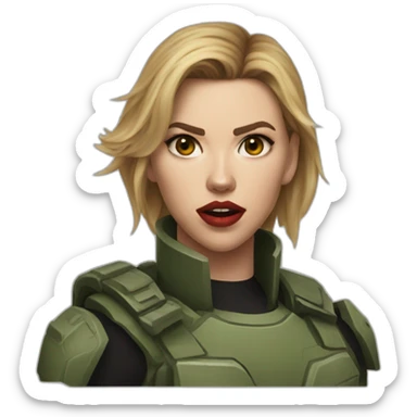 Scarlett johansson Wounded doomguy sticker