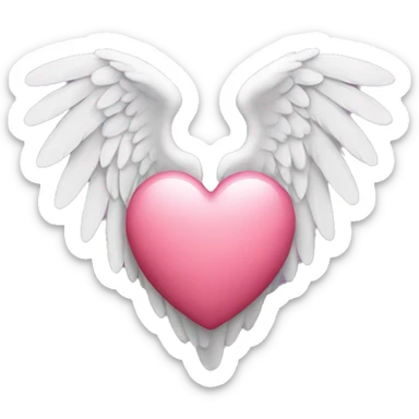 heart with angel wings sticker
