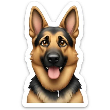standing german shepherd sticker