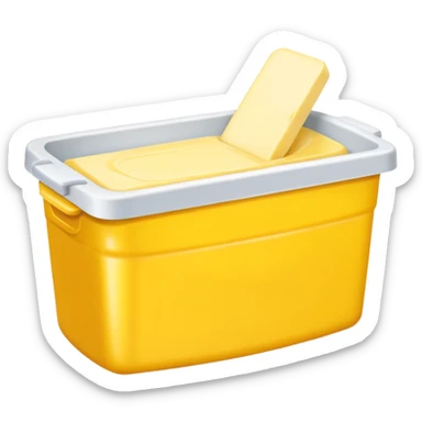 A butter tub sticker