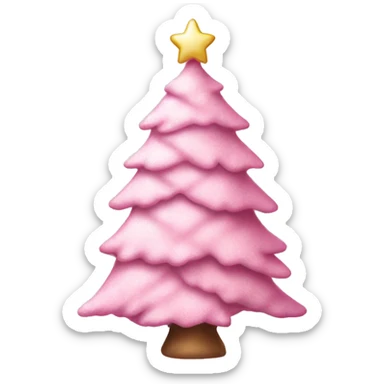 Baby pink Christmas tree sticker
