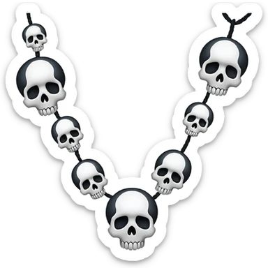 garland made of skul sticker