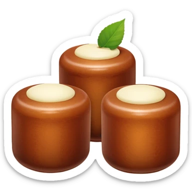 Create a brown cylindrical gulab jamun sticker