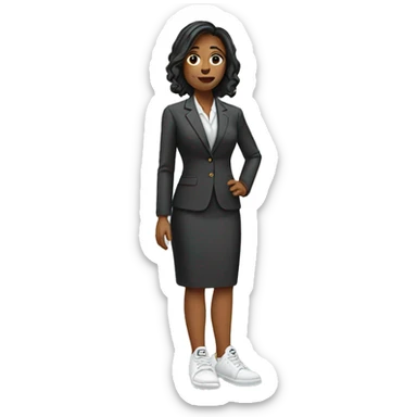female lawyer in sneakers sticker