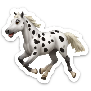 Appaloosa running around barrel  sticker