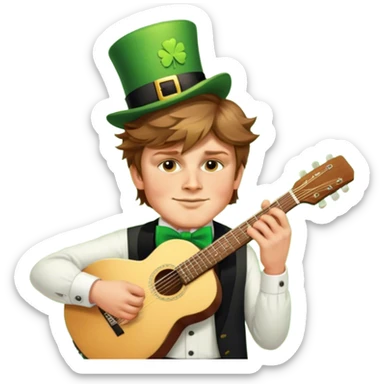 Leprechaun Guitarist sticker