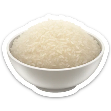bowl of rice with chicken sticker