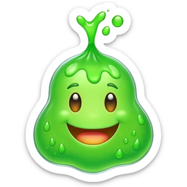 Slime emoji in a packet like in stores like regular onnea but just as emoji sticker