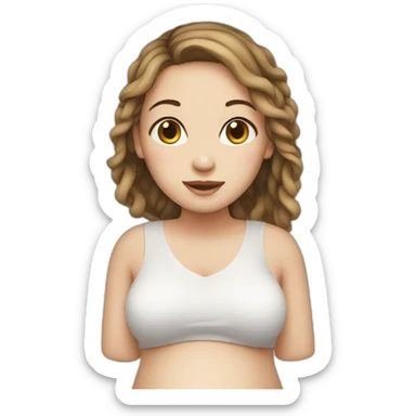 pregnant young woman white skin sticker