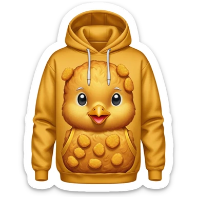 Chicken nugget hoodie  sticker