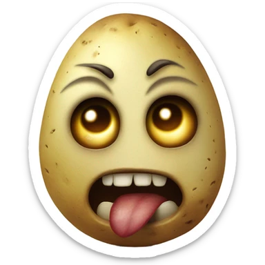 a scary potato sticker