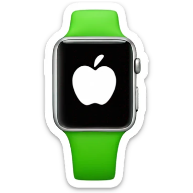Green Apple Watch  sticker
