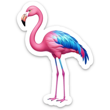 Blue Flamingo sticker