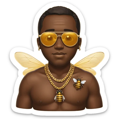 diddy with a body of a bee sticker