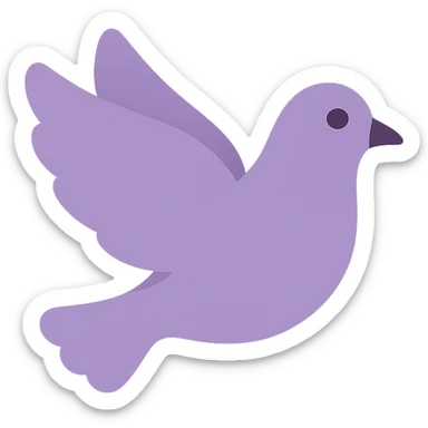 A dull purple Dove  sticker