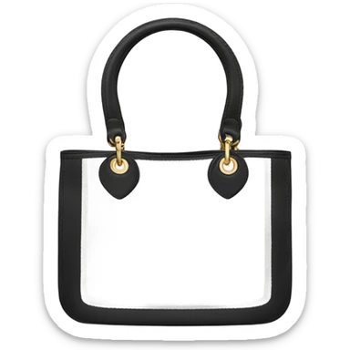 Black and white Christian Dior tote bag sticker