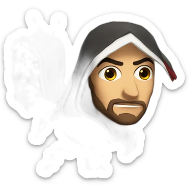 Ezio Auditore doing a wink  sticker